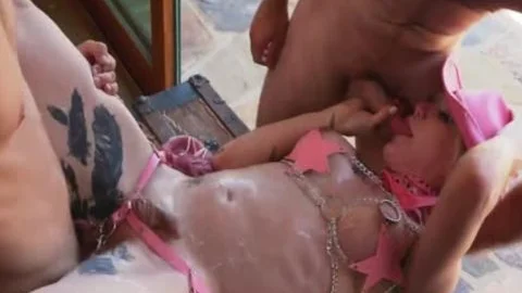 TranssexualAngel - Lena Kelly Double Dicked Down one as well as the other Holes