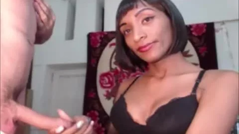 Skilled shemale sucking Her lucky lover's Shaft
