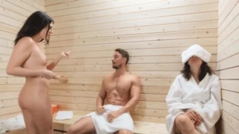TransAngels - Couple Bailey Archer in the sauna cheating