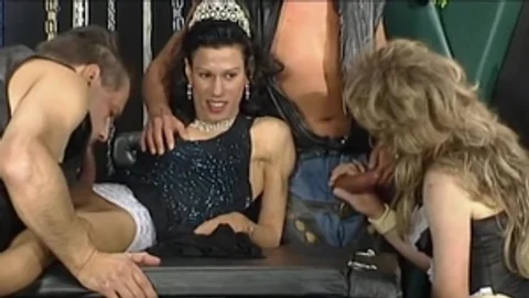 Group sex in the dungeon starring tranny