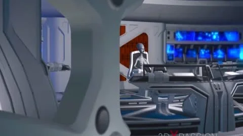 3d Alien Dickgirl hammers A sexy black In The Space Station