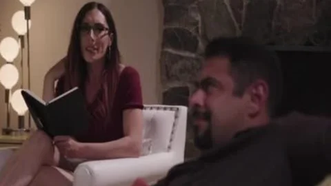 concupiscent TS Melanie Brooks Let man Enjoys sucking Her Hard Shecock