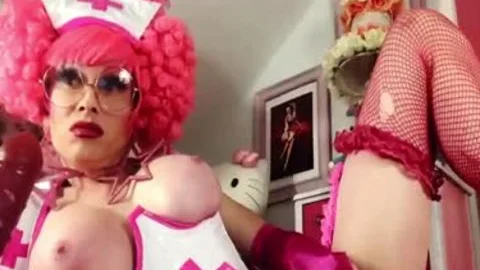 Nurse Sissy big mounds Masturbates weenie